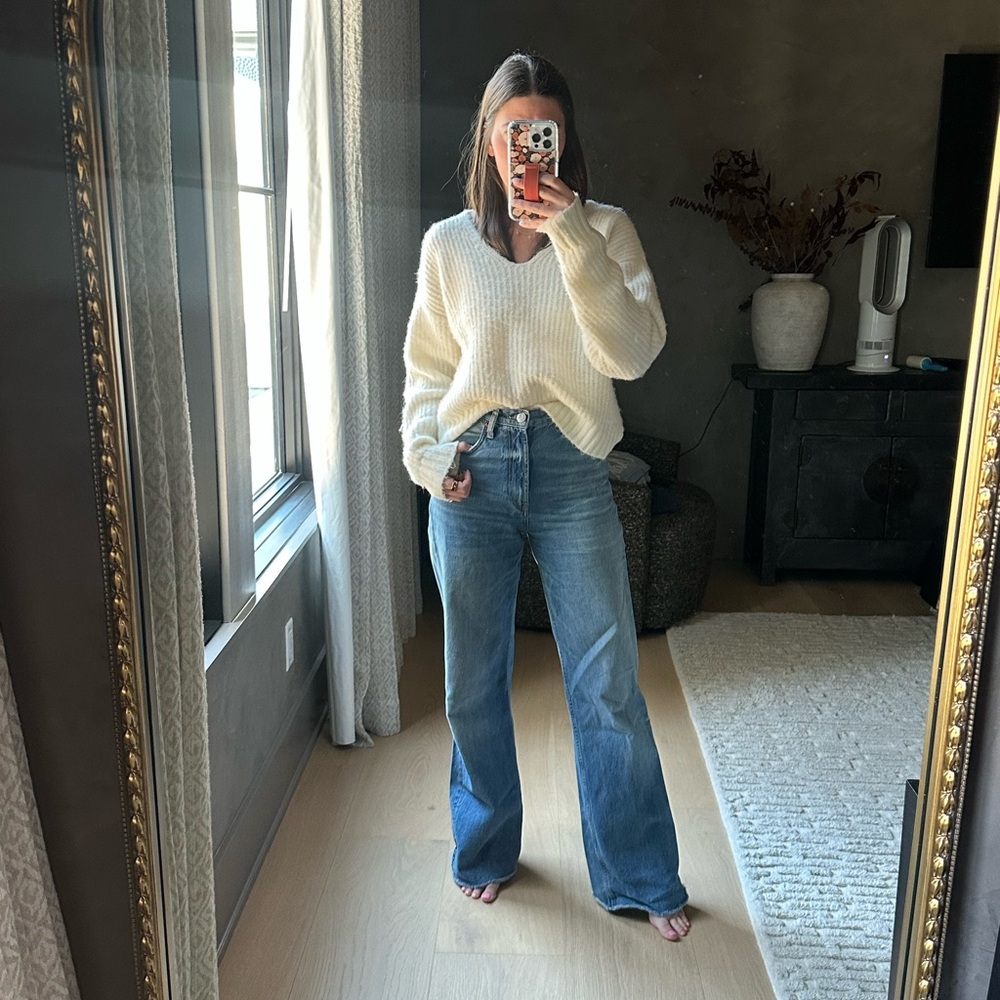 Zara Blue Wide Leg Jeans-Size 2 - Picture 2 of 5